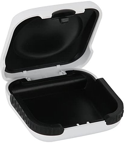 Haosie Hearing Aid Case - 2.6 x 2.6 x 1in ABS Portable Storage Box for 2 Aids