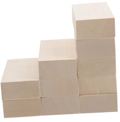 CORHAD 10 Piezas Tablones De Madera De Para Manualidades Bloques De Madera Sin Terminar Para Tallar Para Proyectos De Bricolaje