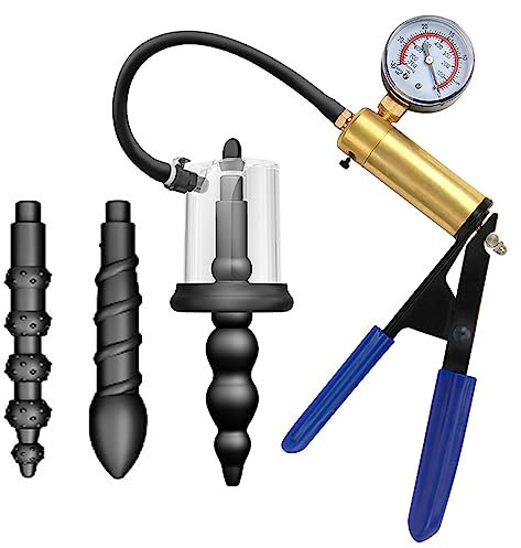 Bomba de vacío anal, bomba de vacío con tapón anal con agarre de tijera, estimulador vaginal de próstata, juguete erótico para hombres y mujeres(XL)