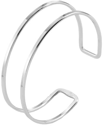 MAEXUS Offener Armreif, Armreif Gold, Oberarmreif, Runde Armreifen, Stapelbare Armbänder für Männer und Frauen