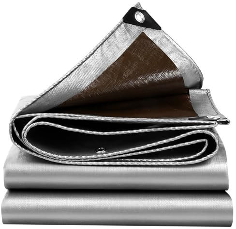 Lona Impermeable Exterior 6x12m, Toldo Reforzado PE 180g/m² Protección Resistente a La Rotura, Lona Piscina con Ojales, para Leña, Muebles, Jardín, Vehículos