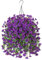 Artificial Hanging Flowers with Basket Outdoors Fake Flowers Plants,3 PCS Faux Silk Morning Glory Flower with Eucalyptus UV Resistant Faux Petunia Greenery Vines for Home Porch Patio Balcony Yard