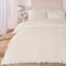 OHS Kingsize Duvet Cover Frill, Luxury Bedding Sets King Size Microfibre King Duvet Set Quilt Covers Super Soft Hotel Quality Bedding with Pillowcases, Natural