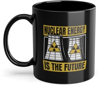 Nuclear Energy Is The Future Operador de Central Nuclear Taza de Café | Energía Uranio Ingeniero Nuclear Taza Negro (07746W)