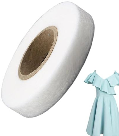 Generisch Iron on Hem Fabric Tape, Double Sided Adhesive for Pants Shortening, No Sew Sewing Accessory for Quick Clothing Alterations on Lace, Jeans, and Various Fabrics