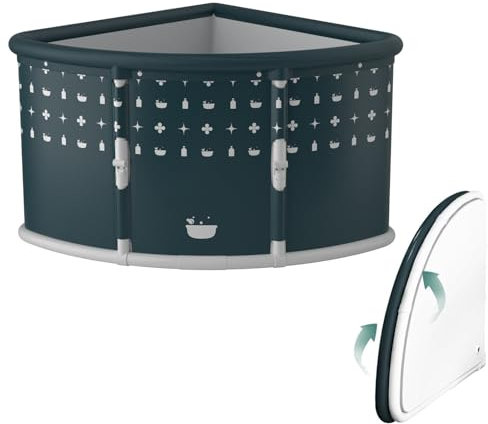 Tragbare Badewanne für Erwachsene, Faltbare Badewanne mit Einem Falten Klick Bathtub Wannenbad Fass Fächerförmig Folding Freistehende Mobile, für Ein Heißes Eisbad