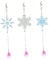 Homoyoyo 3stücke Diamant Malerei Windspiel Bunte Schneeflocken Für Fensterdeko Kreative Bastelidee Für Weihnachten Und Garten Doppelseitiges Design Mit Glitzernden Effekten