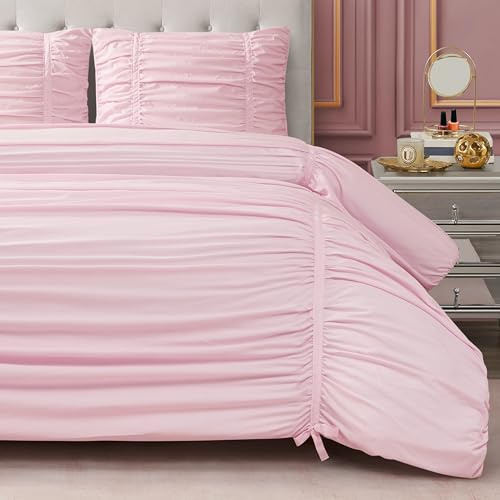 Juicy Couture Ribbon Rüschen-Bettwäsche-Set, 2-teilig, Größe XL, Pink Marshmellow
