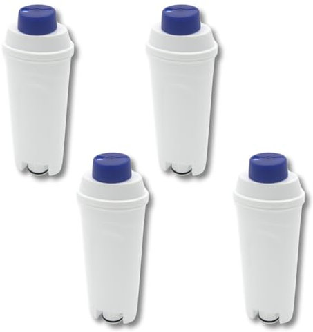 SOS Accessoire Set di 4 filtri dell'acqua di ricambio per macchine da caffè DeLonghi ECAM, Eletta, Dinamica, DLSC002, Magnifica, ETAM Autentica e Diver