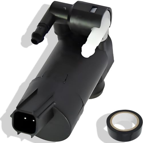 ZAMDOE 1S7117K624FD Pompa Lavavetri per Ford C-Max Fiesta Mondeo Focus S-Max Grand Kuga per Volvo V50 C30 XC70 XC90 per Mazda 3 Sistema lavacristalli a 2 uscite Anteriore e Posteriore 1S7117K624FE