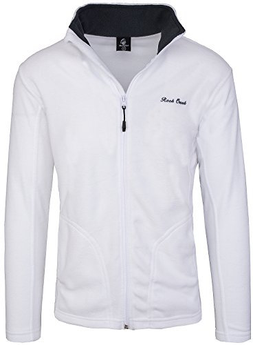 Rock Creek Herren Fleecejacke Sweatjacke Herrenjacke Übergangsjacke H-139 [White M]