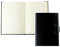 DELMON VARONE - Personalisierbares Notizbuch DIN A5 gebunden in Premium Cambridge Top Grain Leder (Rindspaltleder) schwarz, Blanko Buch unliniert im Softcover Ledereinband mit Verschlusslasche