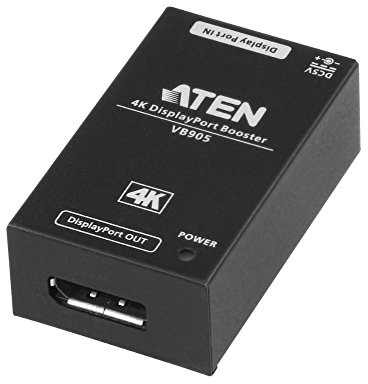 ATEN VB905 4K DisplayPort Booster up to 5m (True 4K@10m) Compliant with DisplayPort 1.2a and HDCP 2.2, Supports HDR,