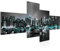 Runa Art Wandbilder Set XXL New York City Wohnzimmer Büro Schwarz Türkis 4 Teilig - Made in Germany - 605445b
