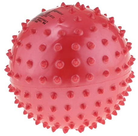 Perfeclan PVC Aufblasbare Noppenball Igelball Massageball Wasserball Stachelball Gymnastikball, Durchmesser: 15 cm, Rot