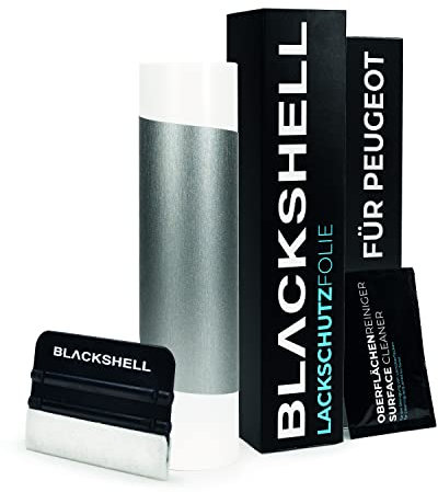 Blackshell® Ladekantenschutz Folie passend für Peugeot 508 SW (Kombi) | Bj. 2010-2014 Aluminium gebürstet Silber - passgenauer Stoßstangenschutz inkl. Set für Folierung