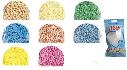 Happy Price Toys Midi Bügelperlen Konvulut HPT-45 Pastell Pink,Creme,Hellgrün,Hautfarbe,Beige,Türkis,Pastel Gelb,PastellBlau