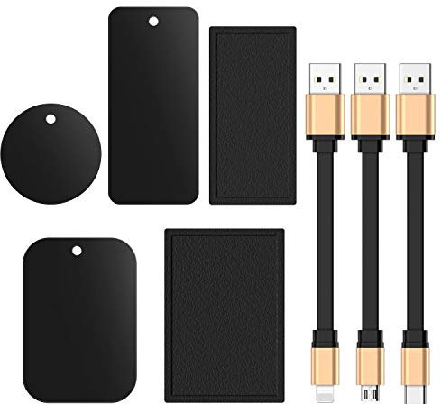 WixGear Magnetic Kit for Power Bank, Power Bank Magnetic Mount with Micro USB, Type C, and 1 More Cable Included, Keep Your Portable Power Bank Connected to Your Phone Works with All Phone Modals