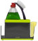 CALITEK Sink Caddy Washing Up Organiser for Sponge Brush Storage Tidy with Removable Drip Tray (Grey/Green)