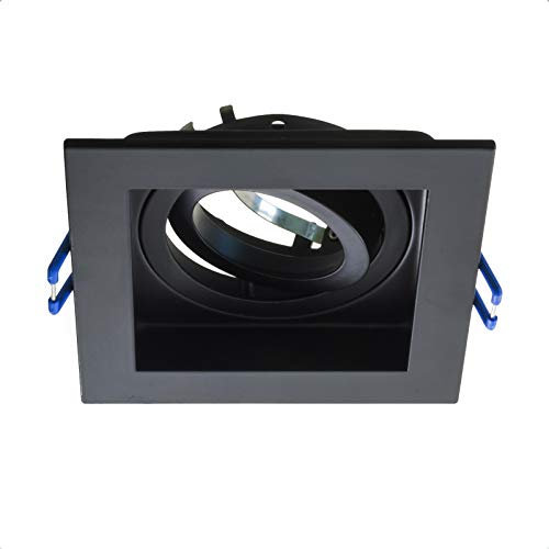 Porta faretto orientabile incasso 90mm quadrato luci soffitto lampade GU10 GU5.3