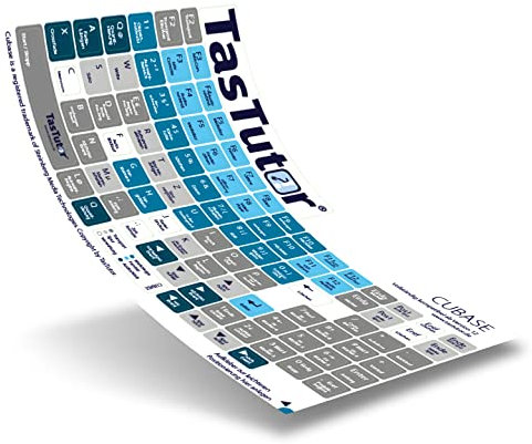 TasTutor Tastatur Aufkleber für Steinberg Cubase | Tastaturaufkleber deutsch für Windows und MAC, Tastaturbefehle für Audio- Software, Shortcuts für Keyboard und PC, Tastatur-Sticker