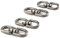 Lot de 4 crochets pivotants à double extrémité M6 en acier inoxydable 304 avec anneau connecteur en forme de 8 anneaux parfaits pour accrocher et tourner