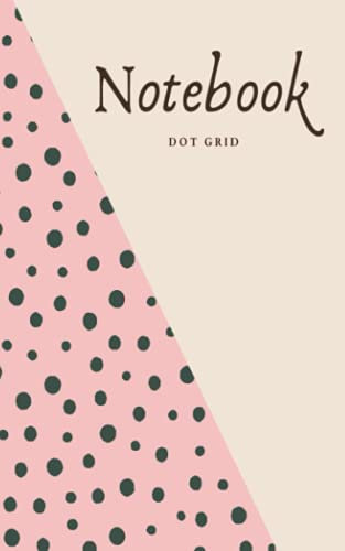 Dot Grid Notebook pot pourri and mandys pink colors: 5 x 8 inches 120 Dotted Pages Black Dotted Notebook Journal