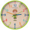 Bresser Junior Kinder-Wanduhr - lautlos - mit Flora, Luna oder Lukas Family auf dem farbenfrohen 25-cm-Ziffernblatt, Grün