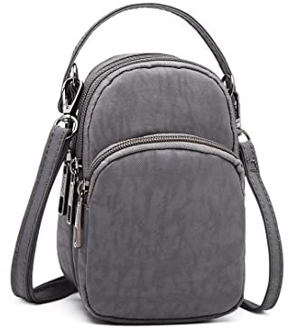 Crossbody Handytasche für Damen, Nylon Damen Geldbörse Portemonnaie Handy Umhängetasche Kleine Reise Handtasche für Arbeit Fitnessstudio Laufen Sport Einkaufen