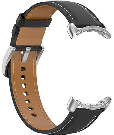 LOKEKE Correa de repuesto compatible con Huawei Watch Buds – Correa de repuesto de cuero de 22 mm compatible con Huawei Watch Buds/Watch GT3 Pro de 46 mm / Watch 3 Pro (cuero negro)