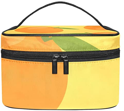 Geschenke für Männer Frauen Make-up Taschen Kulturbeutel Kleine KosmetiktaschenCartoon Frucht Orange