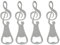 eKsdf 4 Stück Edelstahl Flaschenöffner lustig Musiknote Bieröffner Kapselheber Bierflaschenöffner für Küche Bar Camping Hochzeit Party Geschenk (Silber)