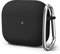 Oakxco Silicone Case for Airpods 3rd Generation 2021 with Keychain, Thin Slim Soft TPU Skin Rubber Gel Cute Airpods Case 3 Gen Cover Aesthetic Accessories for Women Men, Black