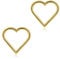 16G 8mm Gold Heart Daith Piercing Jewellery 316L Surgical Steel Rook Helix Piercing Tragus Cartilage Hinged Clicker Hoop Earrings 2pcs