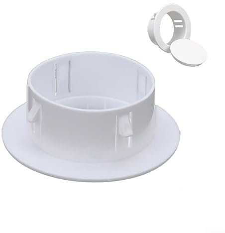 Cache-trou mural décoratif en plastique - 40 à 100 mm - Pour placards et armoires - 70 mm