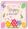 COSORO 20pcs Easter Party Napkins - Pink Bunny Eggs Pattern, Table Decorations for Luncheon & Dinner