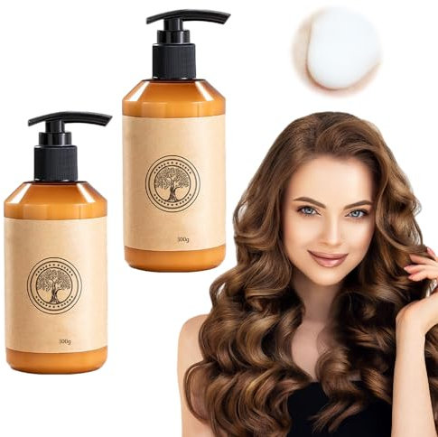 300ML Long-lasting Styling Moroccan Volume Moisturizing Elasticity, Neu Styling Moroccan Volume Moisturizing für trockene, Beschädigte Bounce-Curl-Haarpflege (2pcs)