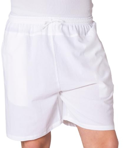 PANASIAM Shorts Bahama - Sommershort mit Kordelzug - Kurze Freizeithose | 100% Baumwolle, atmungsaktiv, elastischer Bund mit Kordelzug & Taschen, Unisex Strandshorts oder Schlafshorts Damen & Herren