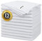 FIXSMITH White Microfibre Cleaning Cloth -Pack of 12, Highly Absorbent Cleaning Rags, 16X12 All Purpose Cleaning Towels for Housekeeping, Kitchen, Car, Lint Free and Reusable Microfibre Towels