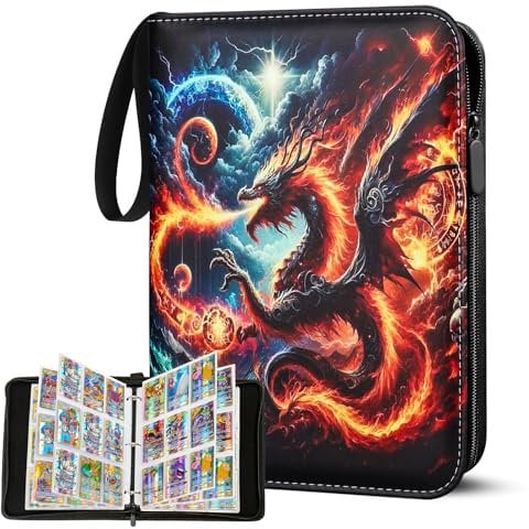 Sammelalbum für Karten, 50 Seiten 900 Karten Sammelkarten Album, PU Tragbar Wasserdicht Karten Halter Heft Ordner Buch kompatibel Ninjago Geschenk für Kinder