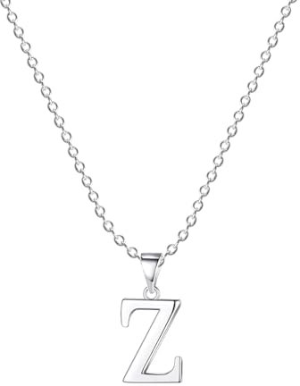 Damen Halskette mit Buchstaben Anhänger Z Silber Initialien Kette Edelstahl Buchstabenketten Personalisiere Silber Y Kette für Frauen Mädche
