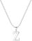Damen Halskette mit Buchstaben Anhänger Z Silber Initialien Kette Edelstahl Buchstabenketten Personalisiere Silber Y Kette für Frauen Mädche