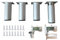PUTOAHAO 4 Stück Möbelfüße Aluminium,Möbelfüße Verstellbar (0-15mm),Möbelfuß Verstellbar (Dia. 38mm),Höhenverstellbare Füsse für Möbel,Möbelfuss,Schrankbeine,Verstellbare Möbelfüße (weiß,12 cm)