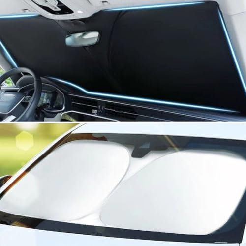 HLGFS Parasol Coche Delantero para Hyundai i10,Plegable Reflectante Protector Solar Interior Cubierta Parabrisas Automóvil Protección UV Accesorios para Coche En Verano