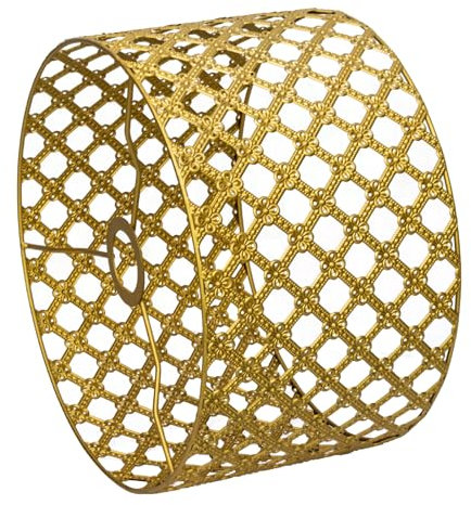 Abat-jour en Métal Doré, Motif Géométrique, 30 cm, pour Lampe sur Pied, Suspension ou Lampadaire