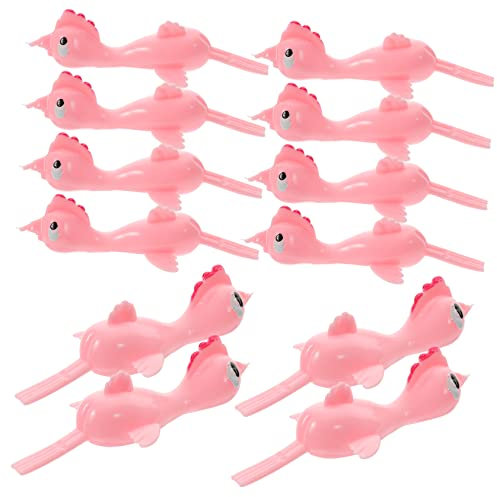 BRIGHTFUFU 20St -Küken-Spielzeug hühner Spielzeug pummeluff Kuscheltier beschwertes Kuscheltier Klebriges Spielzeug Schleudern Hühnerspielzeug lustige Fingerspielzeuge Vinyl Rosa