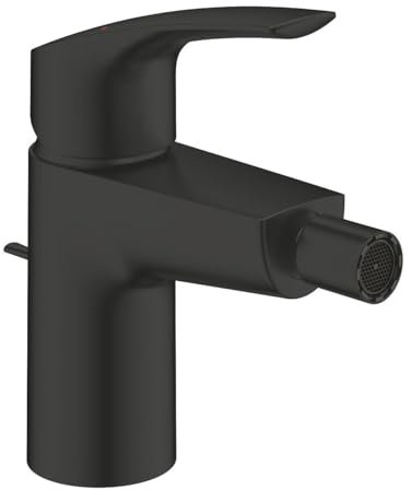 Grohe Eurosmart miscelatore per bidet, taglia S, con scarico a saltarello,nero opaco