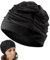 LOZTBUE 1 cappello da donna per PC, cuffia da nuoto in tessuto di nylon, cuffia da nuoto oversize, comoda cuffia da nuoto elasticizzata, cuffia da nuoto per mantenere i capelli in stile (nero)