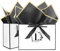 Initiale Geschenktüten 2 Stück Papiertüten mit Schleifenbändern+2 Seidenpapier, Geschenktaschen mit Henkel Partytüten Kreuzbodenbeutel Geschenkverpackung für Geburtstag Hochzeit Taufe Muttertag (L)
