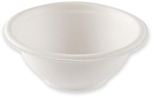 FRANZ MENSCH 1000 Stück NATUREStar Schalen tief, rund | Zuckerrohr, Karton, weiß, V: 250ml, Ø: 11,5cm, H: 4,5cm, Einwegschale, Zuckerrohrschale, Einmalschale